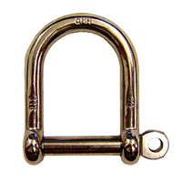 3/8" Screw Pin Wide D Shackle Stainless Steel