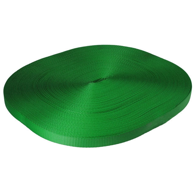 1" 4.5K Polyester Cargo Webbing - Linear Foot - Green