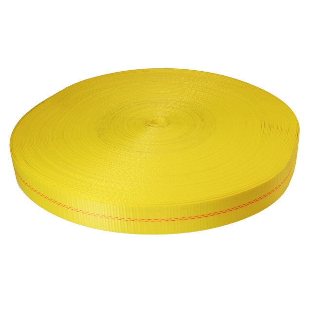 2" 12K Polyester Cargo Webbing - Linear Foot - Yellow