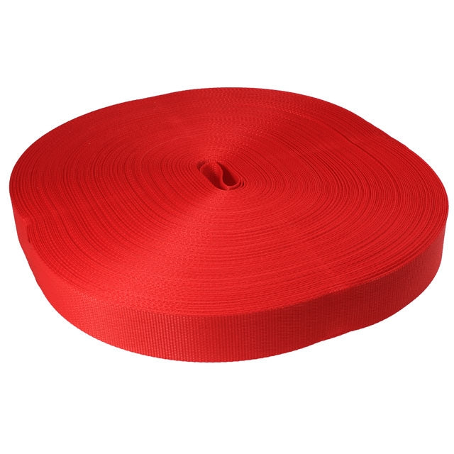 2" 6K Polyester Cargo Webbing - Linear Foot - Red