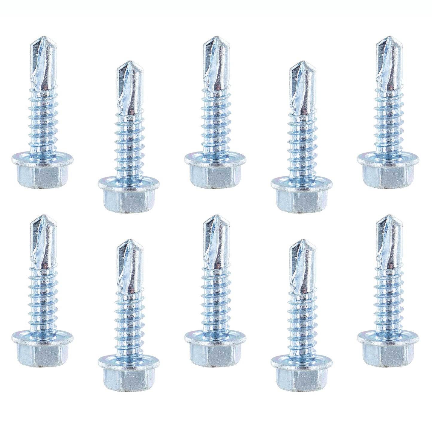 #14 x 1" Hex Screw w/ Self Drilling Tip (10 pack)
