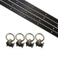 8 Piece 4 foot L Track Tie Down System Black image 1 of 9