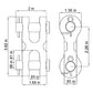 Twin Clevis Link - Grade 70 - 7/16-1/2"