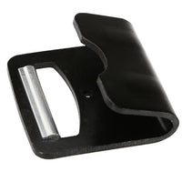 4" Black Flat Hook with Aluminum Defender | 16,200 lbs. BS
