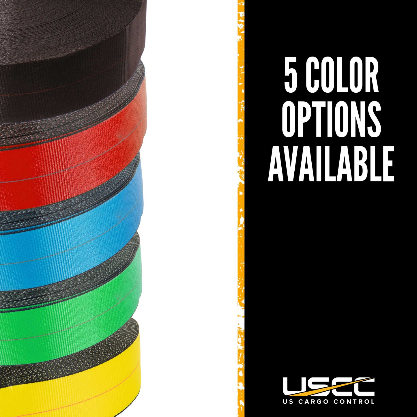4" x 300' 24K Polyester Cargo Webbing - Yellow