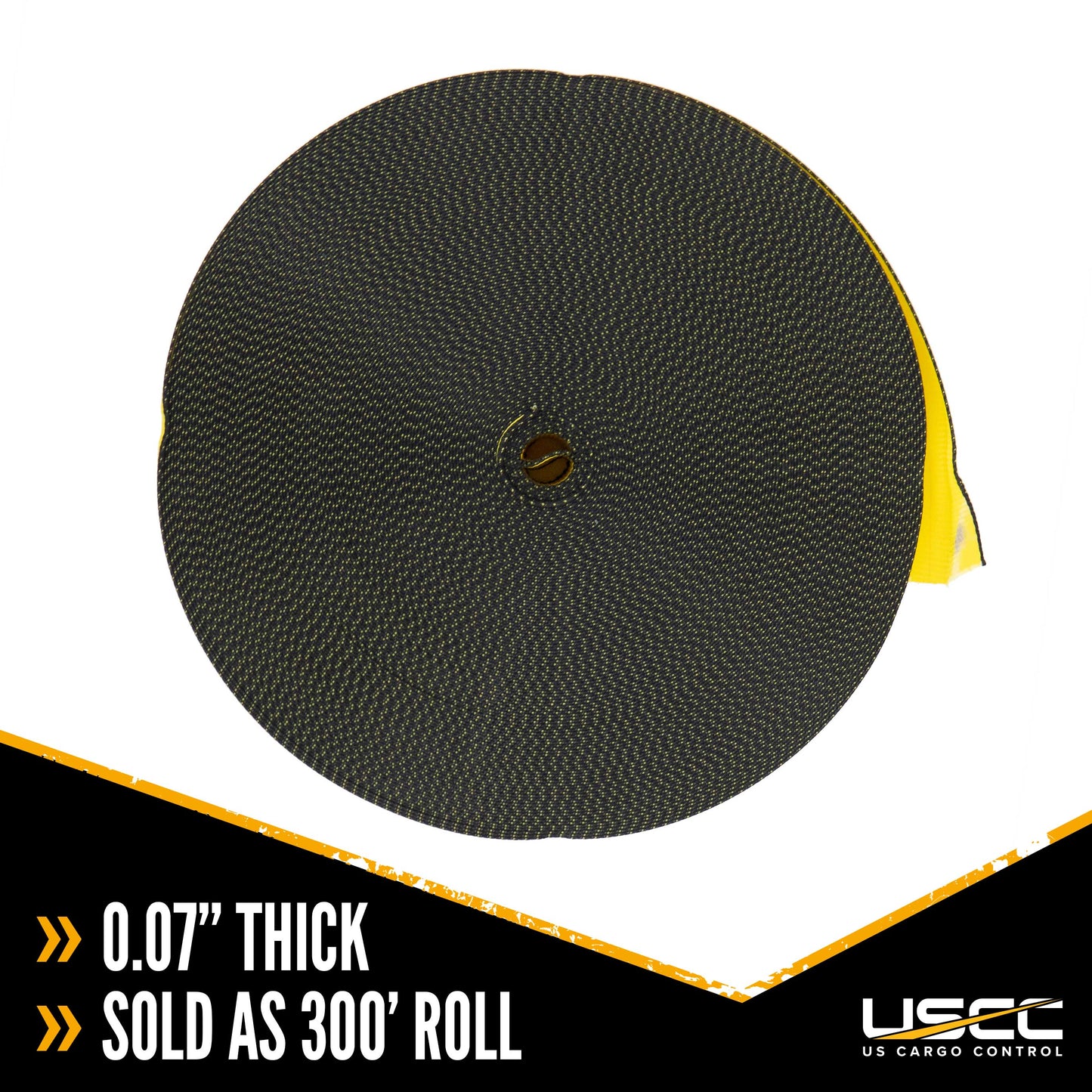 4" x 300' 24K Polyester Cargo Webbing - Yellow