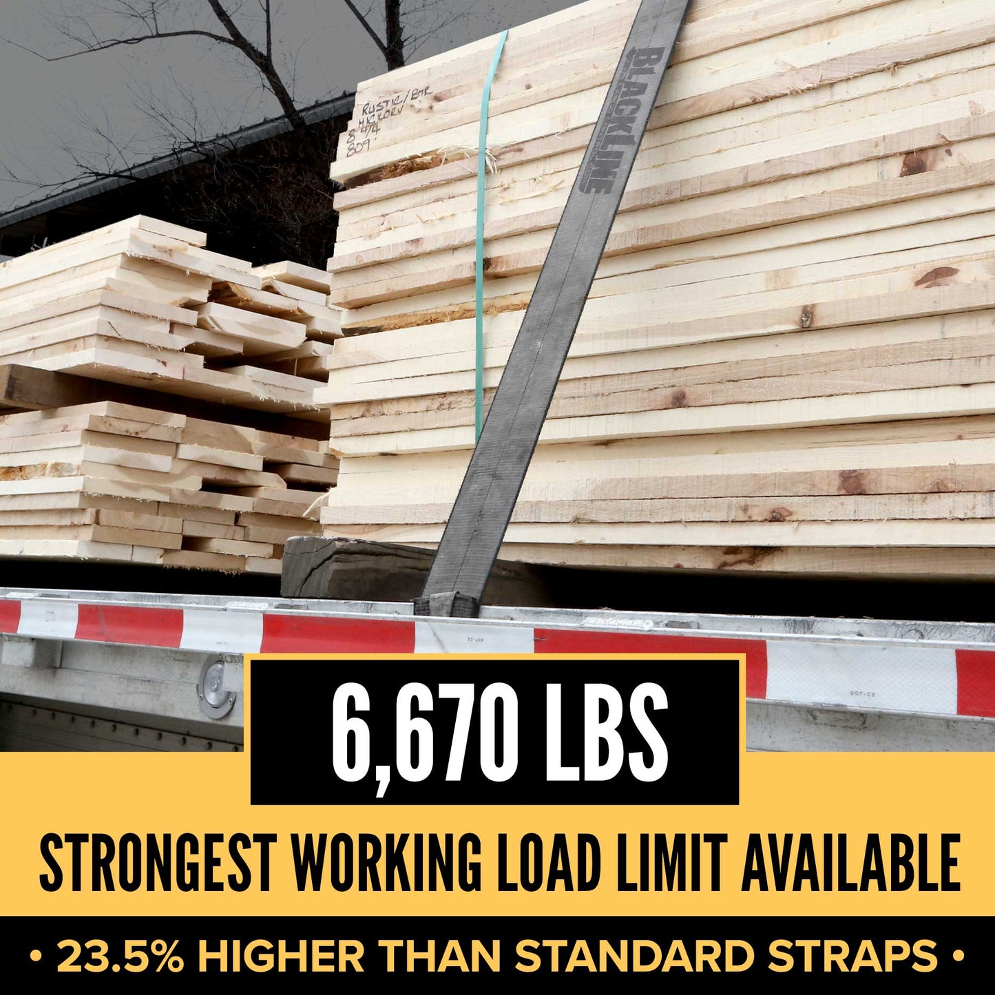 BlackLine 4" x 30' Ratchet Strap with 20,000 lb Flat Hooks | 2-Pack