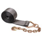 BlackLine 4" x 30' Winch Strap with 18" Chain Extension