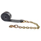 37' BlackLine 4" heavy-duty heavy duty blackline winch strap with long chain extension