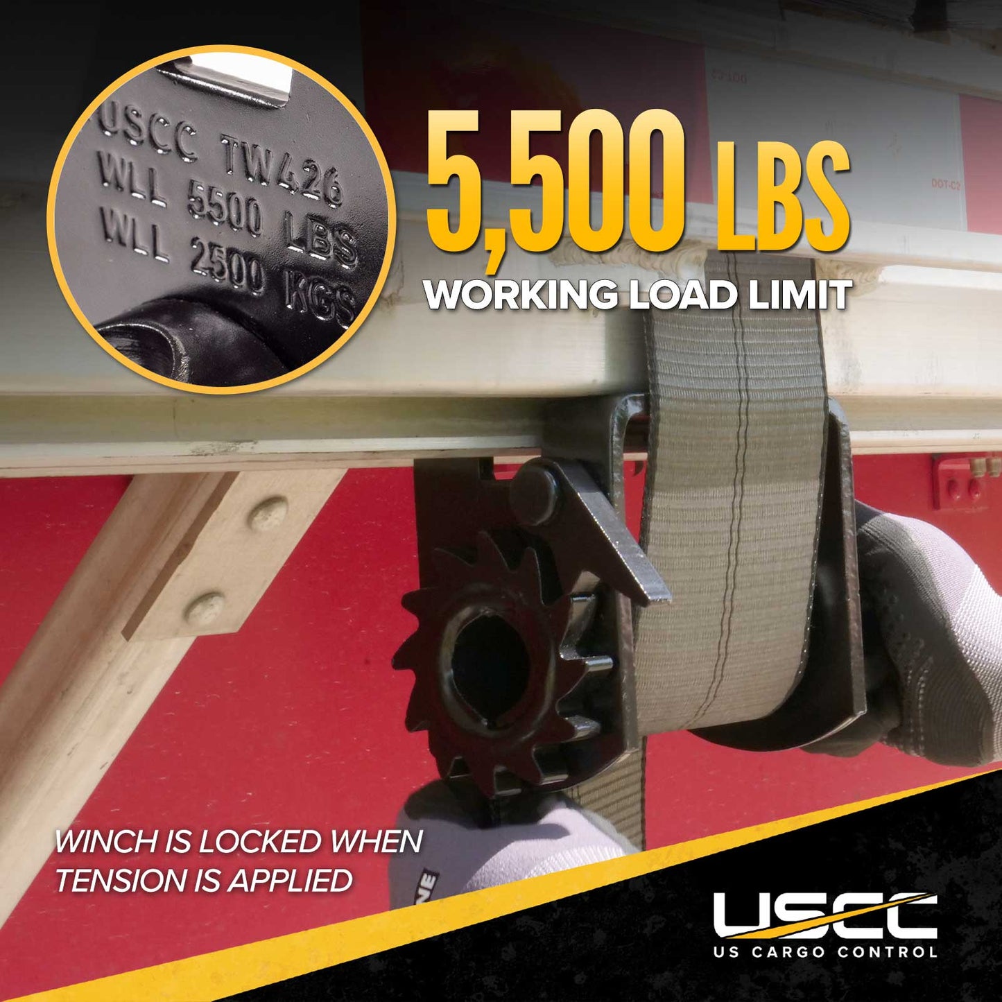 4" Low Profile Sliding Double L Track Flatbed Winch | 5-Pack