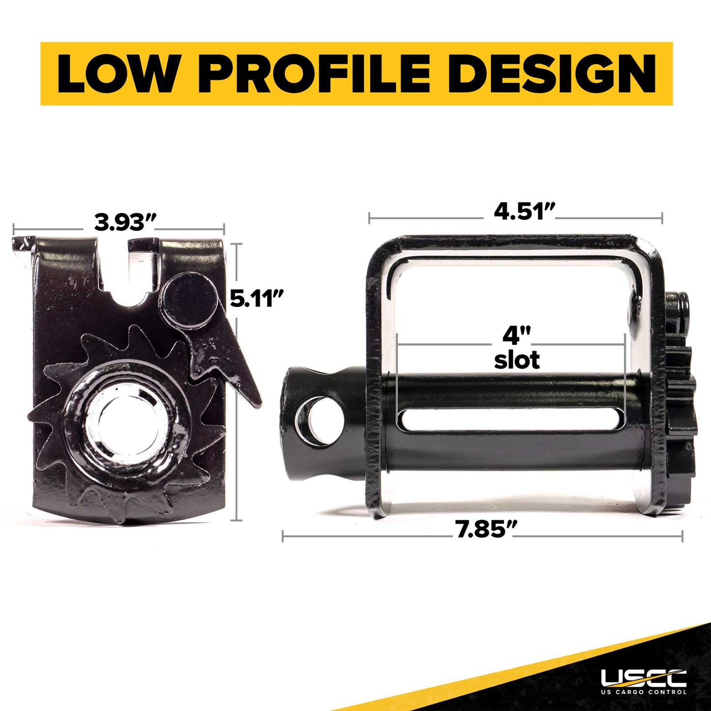 4" Low Profile Sliding Double L Track Flatbed Winch | 5-Pack