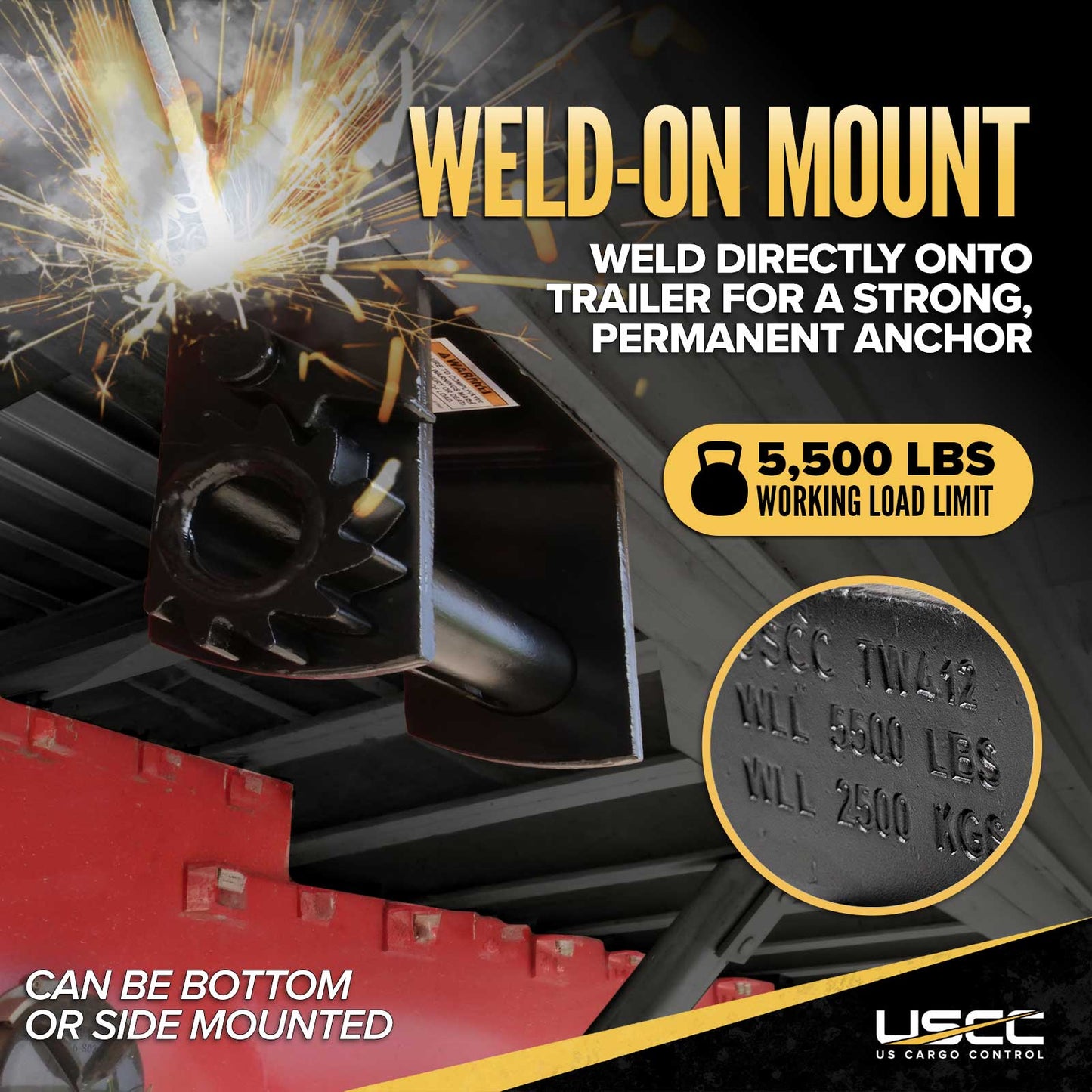 4" Low Profile Weld-On Flatbed Winch
