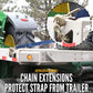 4" x 60' Ratchet Strap with 18" Chain Extensions | Blue
