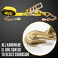 4" x 27' Ratchet Strap with 18" Chain Extensions | Yellow | 90-Pack (Pallet)