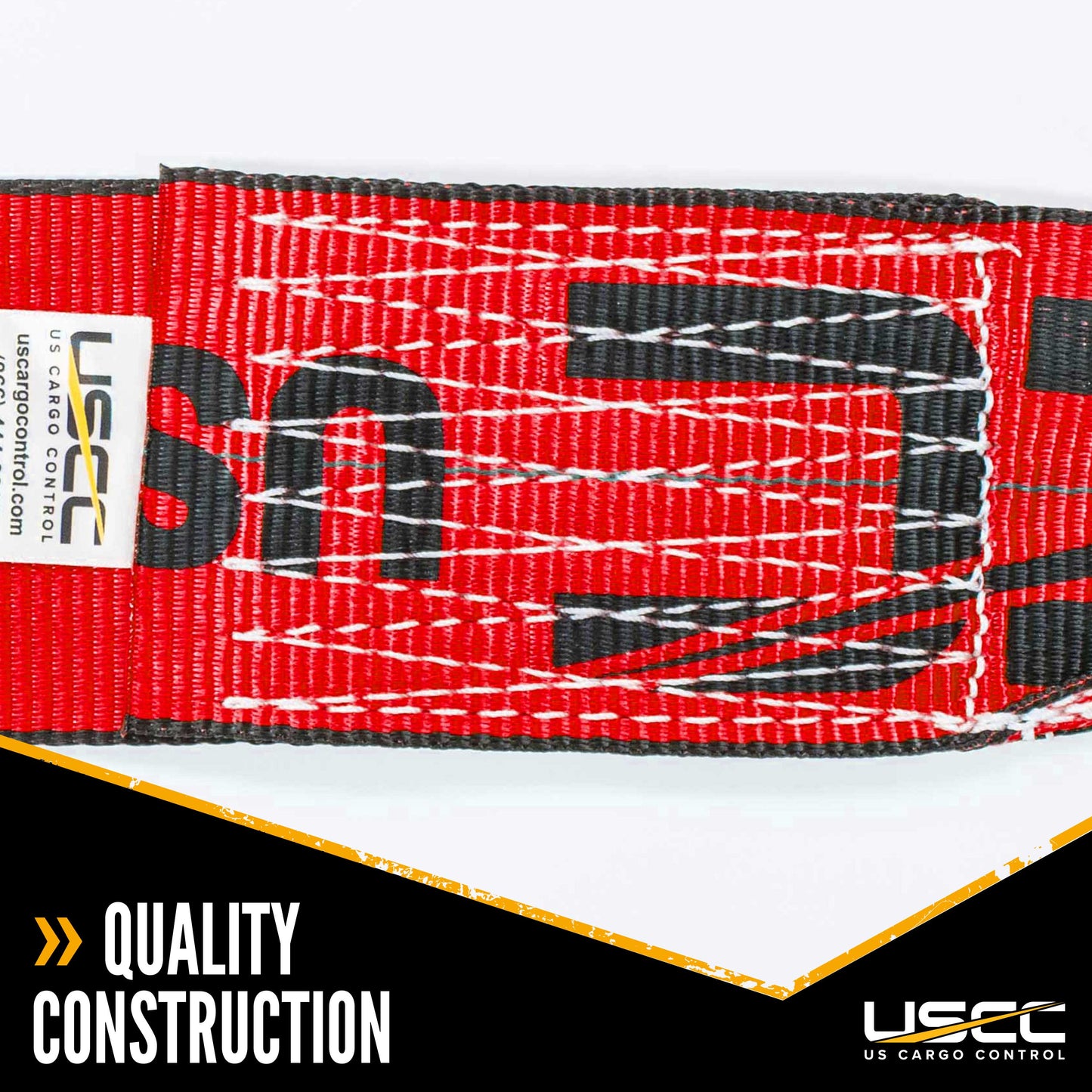 4" x 50' Ratchet Strap with Flat Hooks | Red