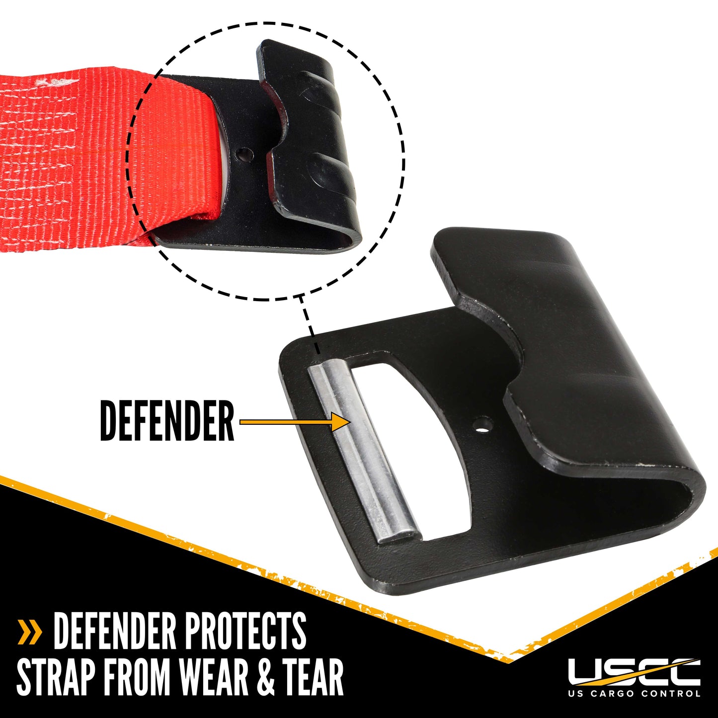 4" x 60' Ratchet Strap with Flat Hooks | Red