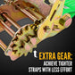 4" x 27' Gear-Driving Reverse-Action Ratchet Strap with Flat Hooks | Green