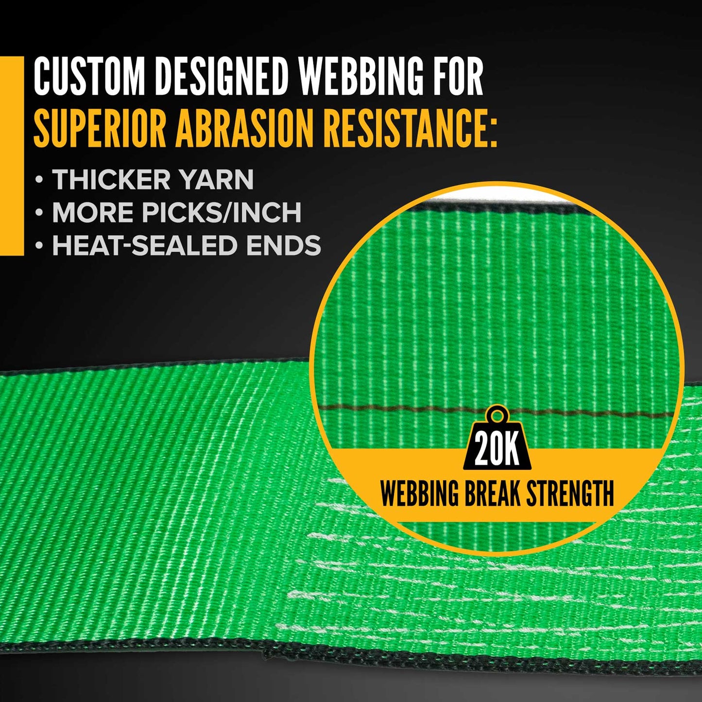 4" x 27' Gear-Driving Reverse-Action Ratchet Strap with Flat Hooks | Green