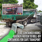 4" x 5' Roll Off Container Strap with Sewn End Loop | Green