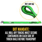 4" x 5' Roll Off Container Strap with Sewn End Loop | Green