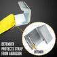 4" x 5' Roll Off Container Strap with Sewn End Loop | Yellow