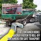 4" x 5' Roll Off Container Strap with Sewn End Loop | Yellow