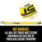 4" x 5' Roll Off Container Strap with Flat Container Hook | Yellow