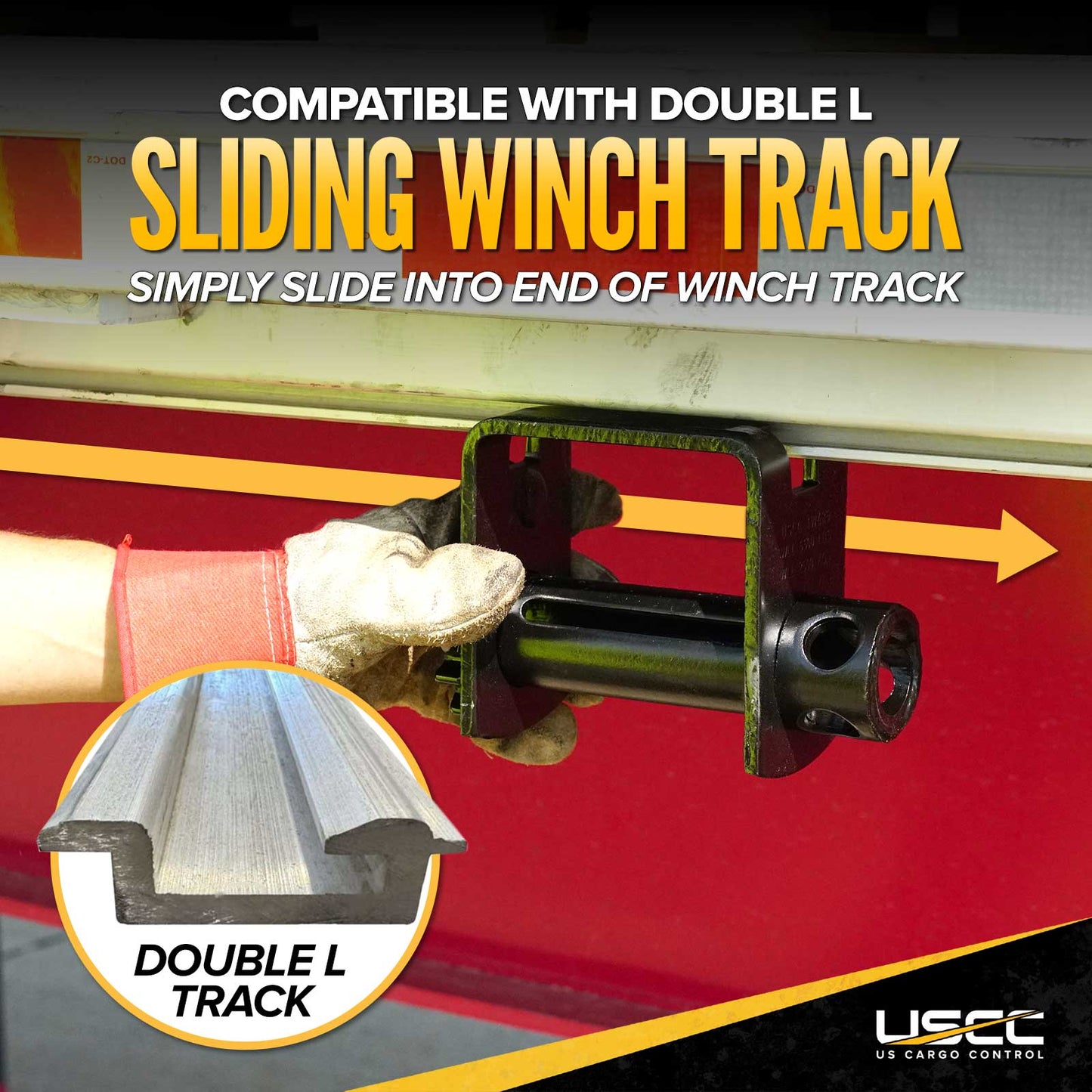 4" Standard Sliding Double L Track Flatbed Winch | 5-Pack