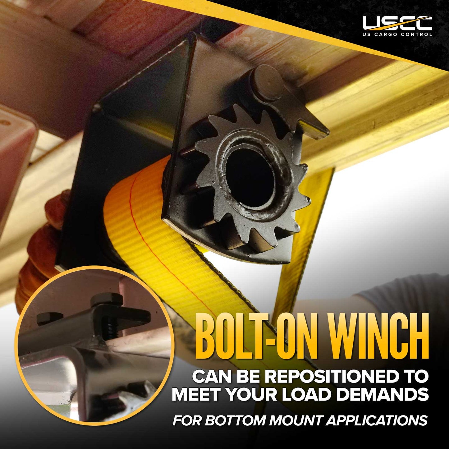 4" Standard Bolt-On Flatbed Winch