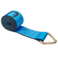 4" x 27' Winch Strap with D-Ring | Blue