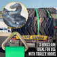 4" x 30' Winch Strap with D-Ring | Green