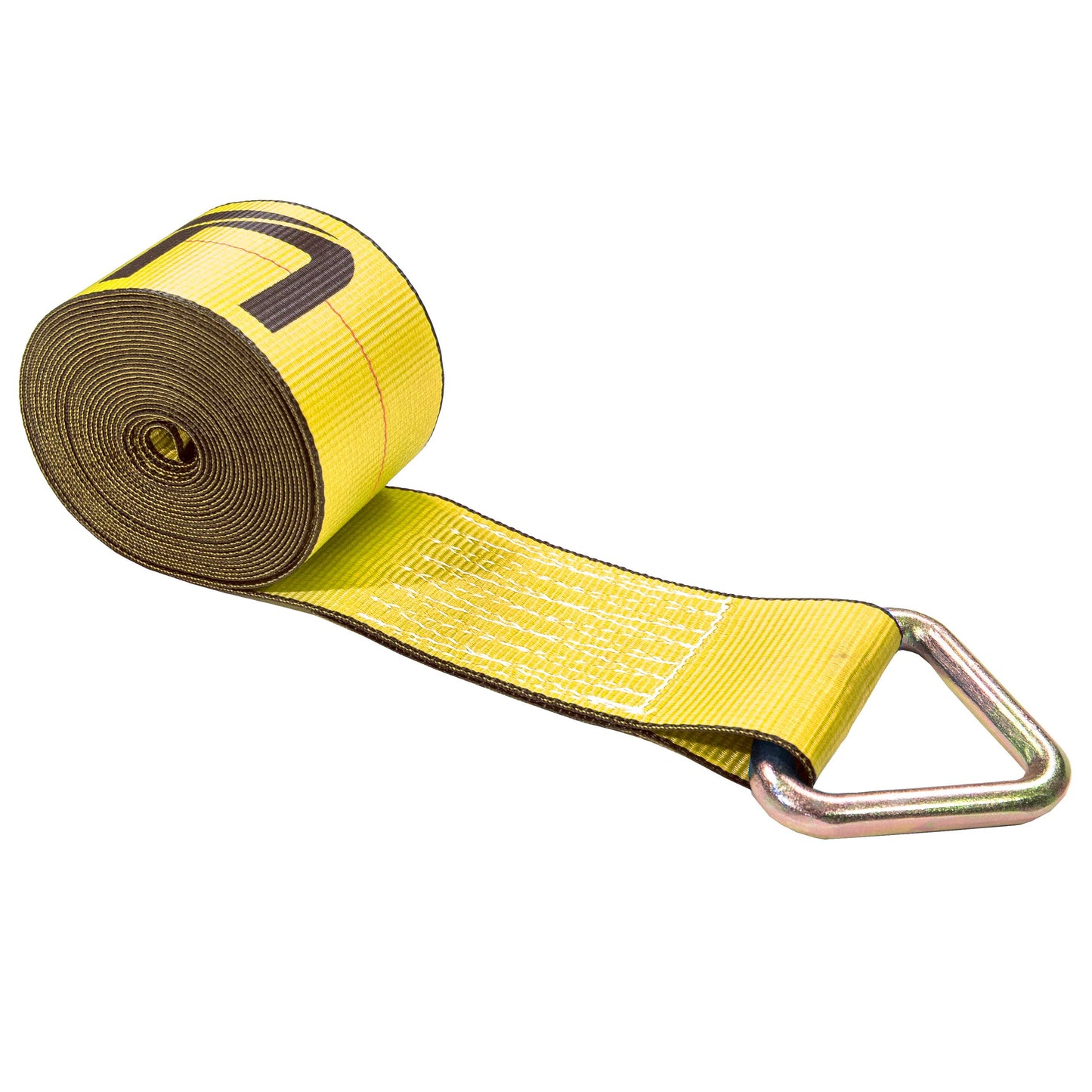 4" x 30' Winch Strap with D-Ring | Yellow