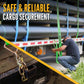 4" x 30' Winch Strap with 18" Chain Extension | Green