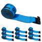 4" x 30' Winch Straps with Flat Hook - Box of 10 | Blue