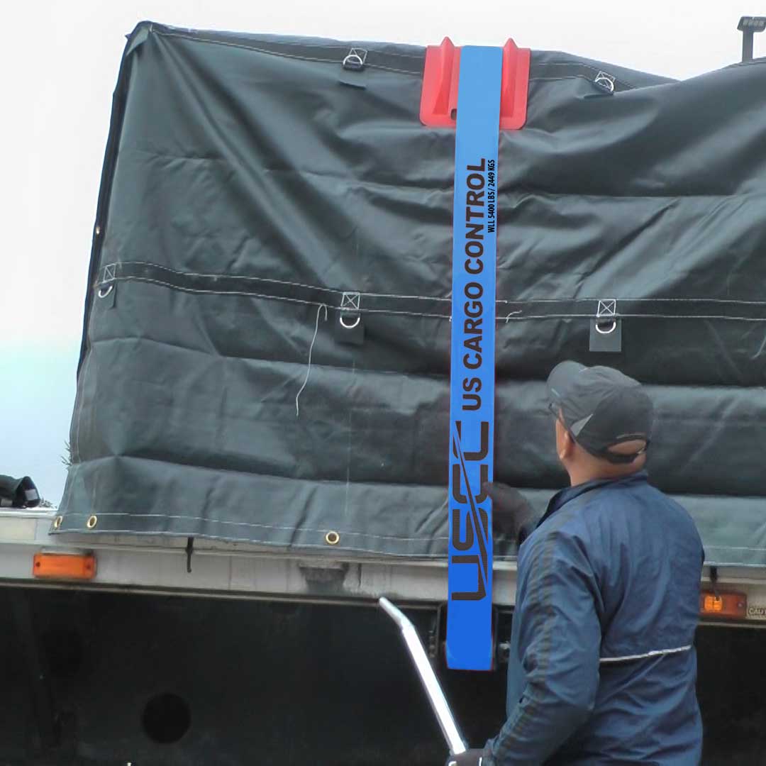 4" x 27' Winch Strap with Flat Hook | Blue