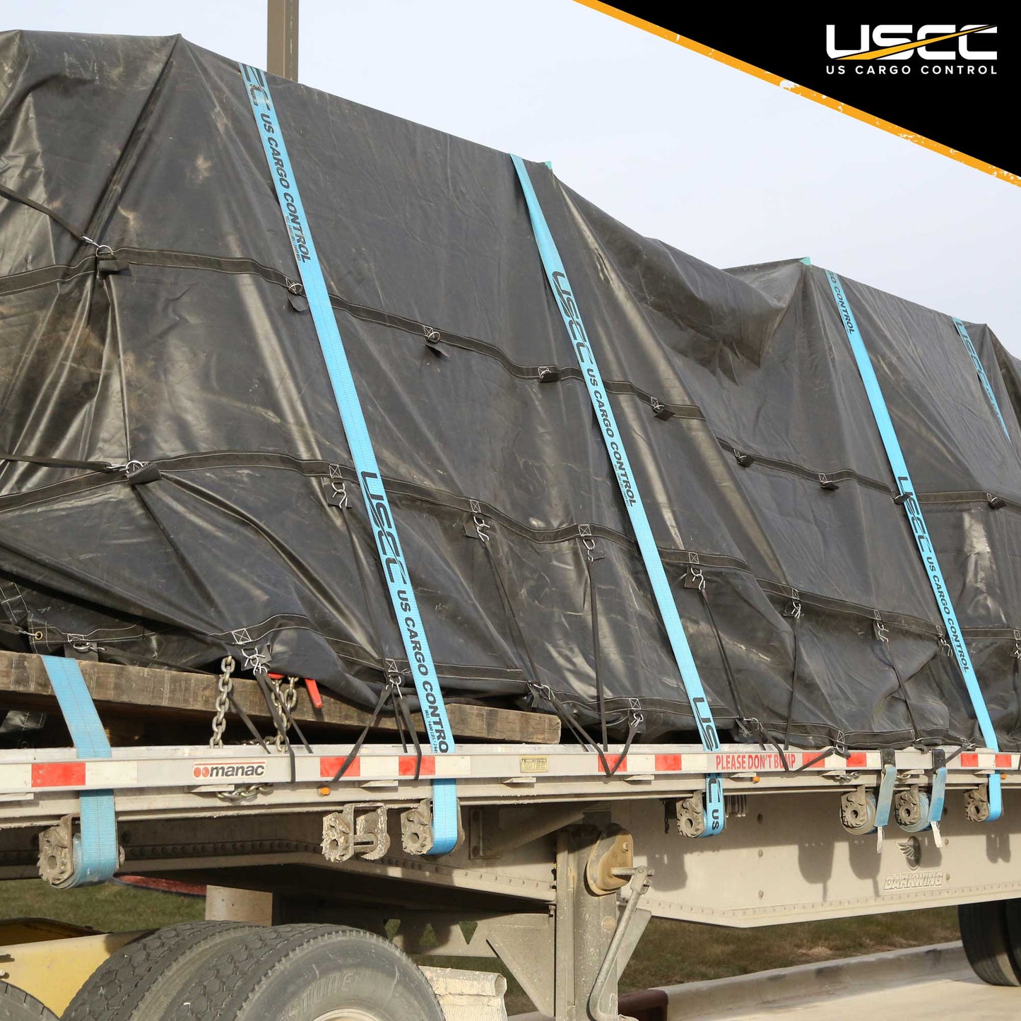 50' 4" heavy duty winch strap in use