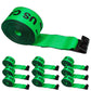 4" x 30' Winch Straps with Flat Hook - Box of 10 | Green