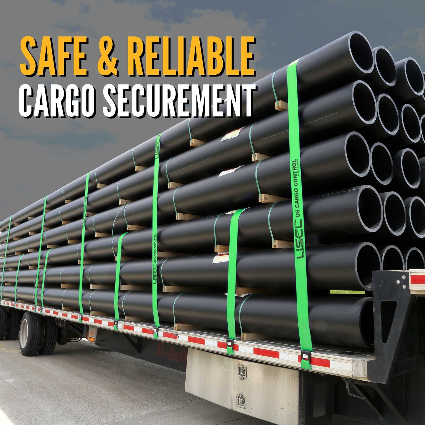 50' heavy duty 4" winch strap in use