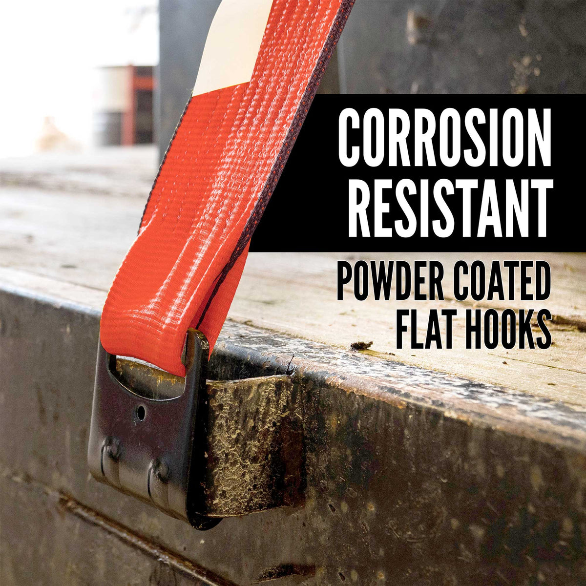 4" x 30' Winch Straps with Flat Hook - Box of 10 | Red