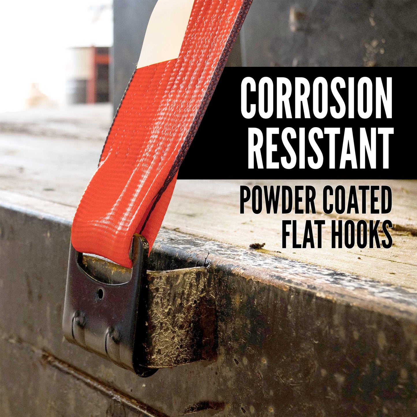 4" x 30' Winch Strap with Flat Hook | Red