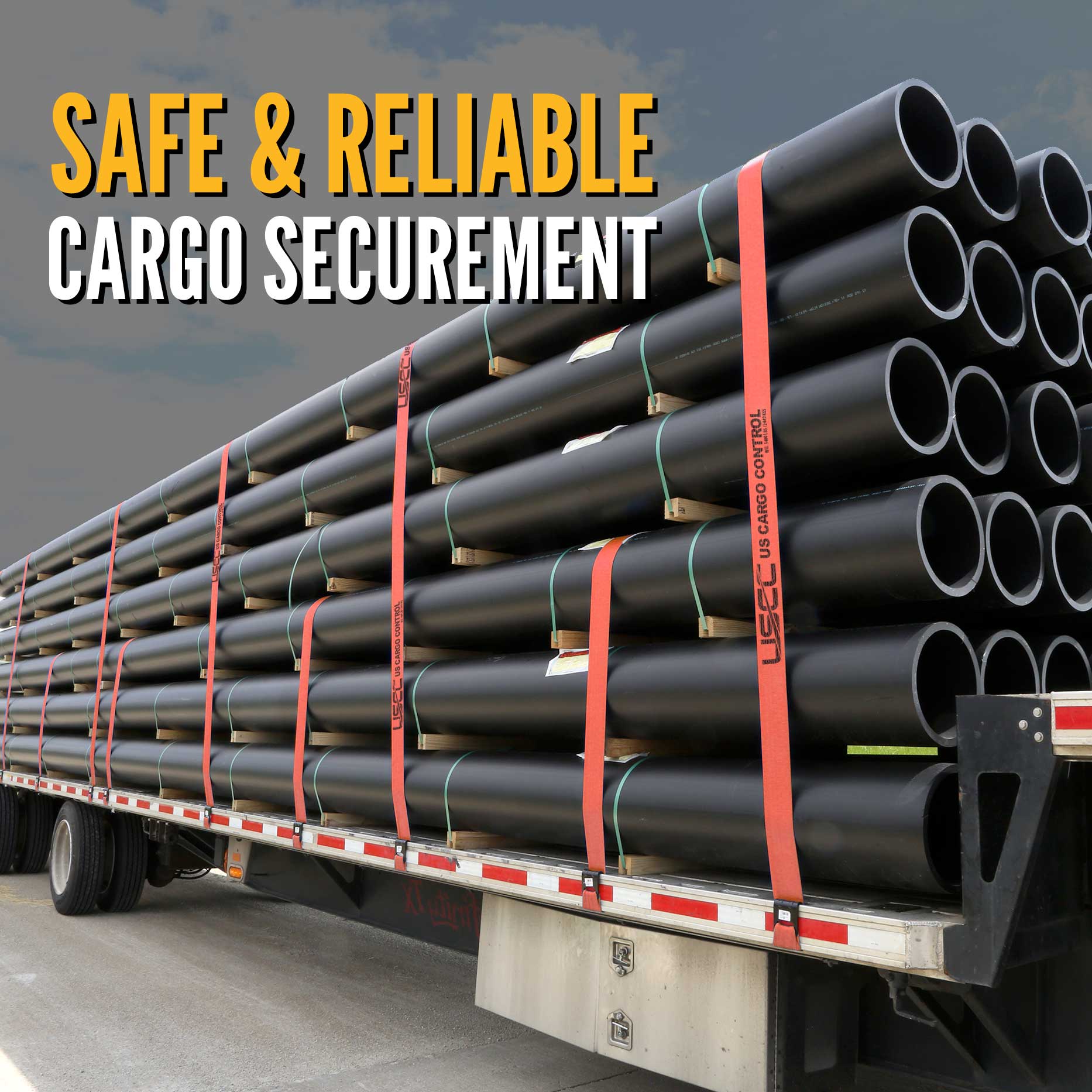 27' heavy duty 4" winch strap in use