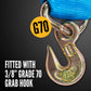 4" x 30' Winch Strap with Grab Hook | Blue