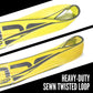 4" x 30' Winch Strap with Twisted Sewn Loop | Yellow
