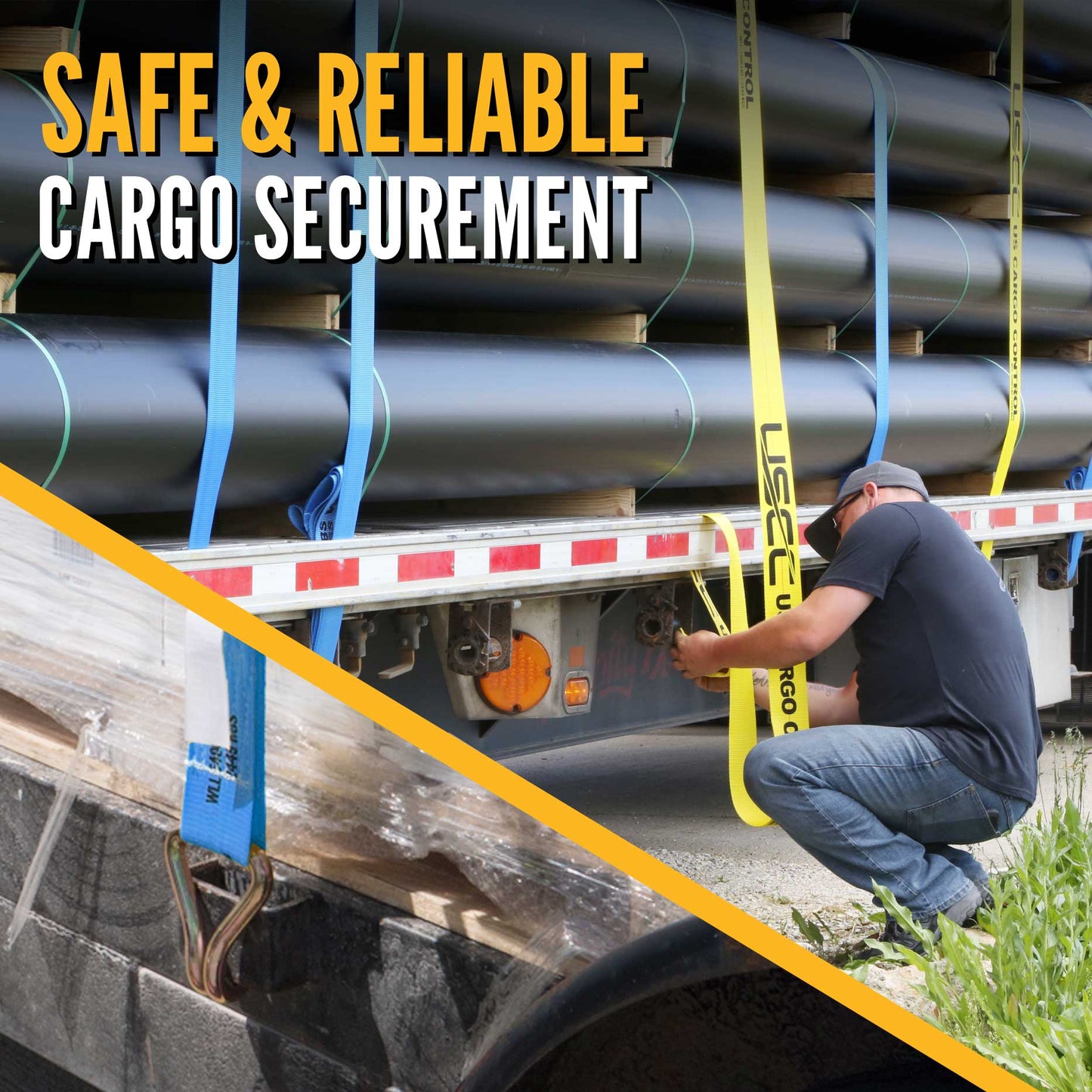 27' 4" winch strap in use