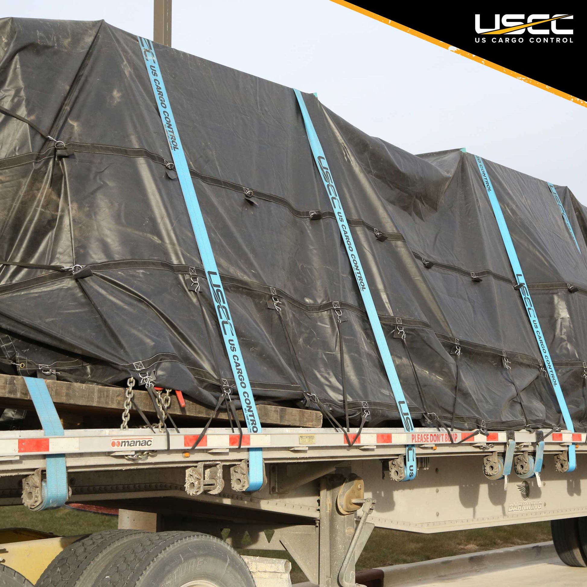 40' heavy duty 4" winch strap in use