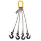 1/2" x 16' 4-Leg Wire Rope Bridle Sling with Eye Hooks