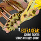 4" x 27' Gear-Driving Reverse-Action Ratchet Strap with Wire Hooks | Yellow | 2-Pack