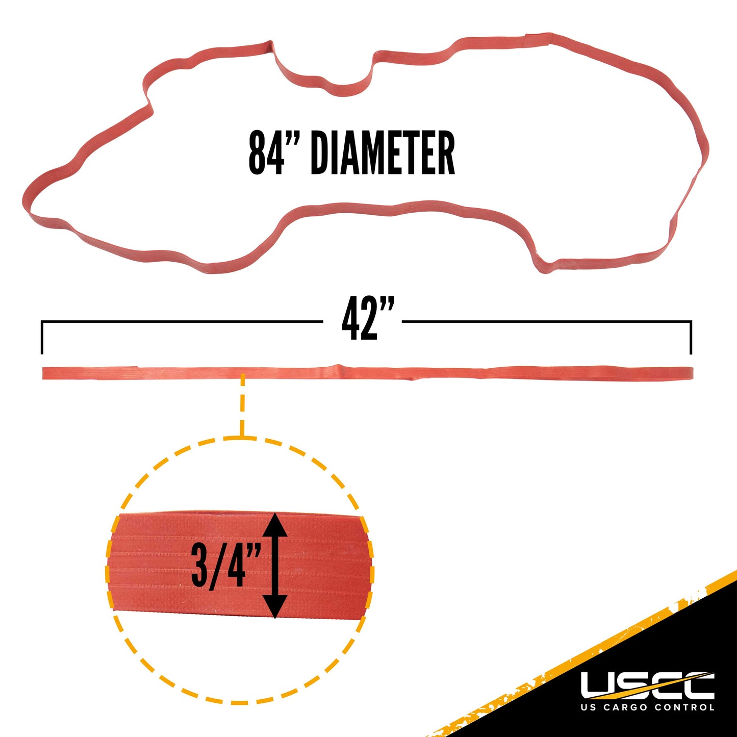 Oversized Rubber Bands | 42" - 84" Diameter | 1 Dozen