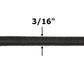 3/16''-5mm Black Polyester Shock Cord 50 ft