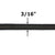 3/16''-5mm Black Polyester Shock Cord - Spool (500')